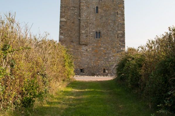 Ballyhealy castle is a refurbished Norman tower house near Kilmore Quay in Wexford.